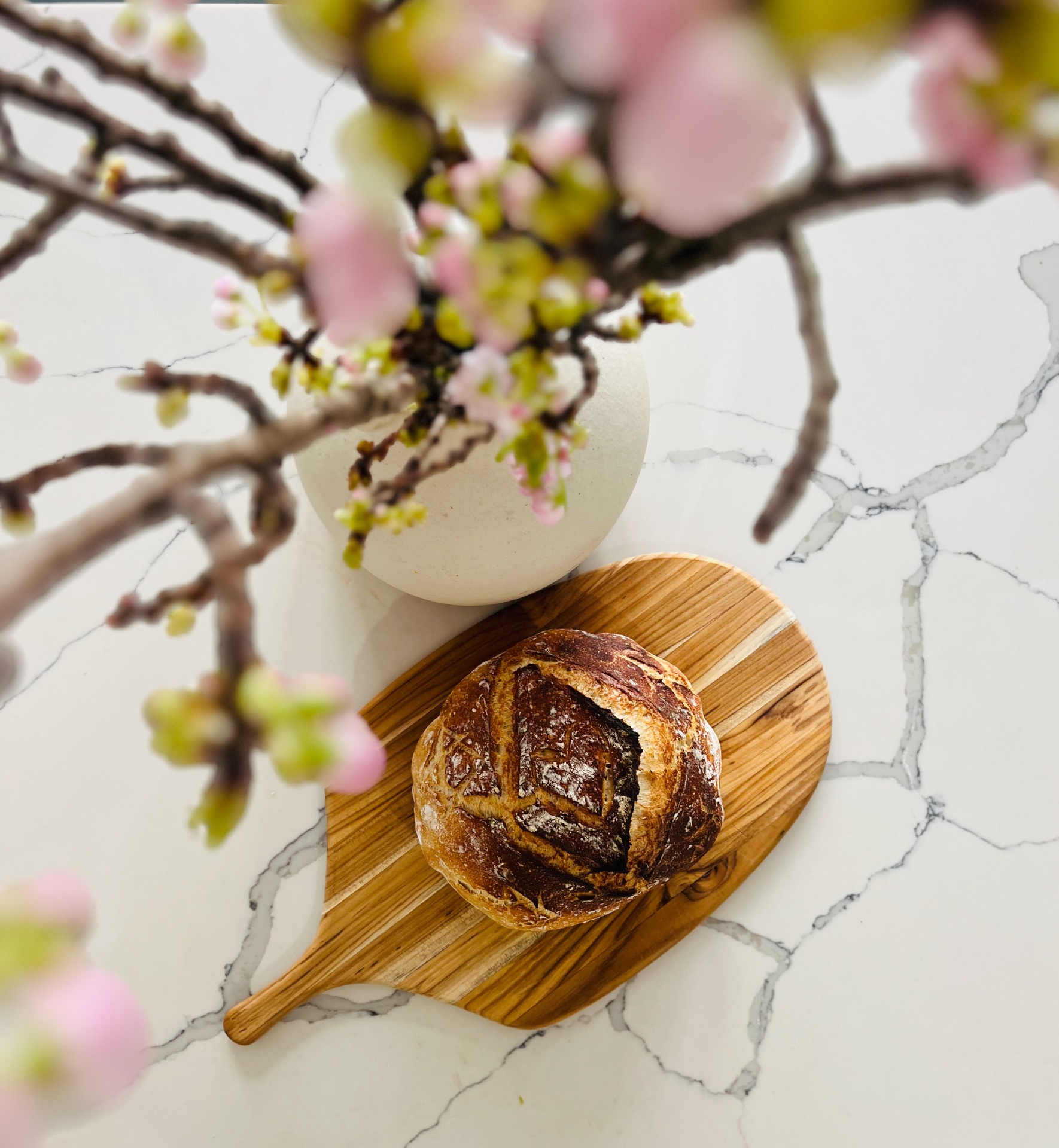 Sourdough on marble